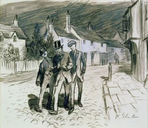 Street Scene with Three Drunks